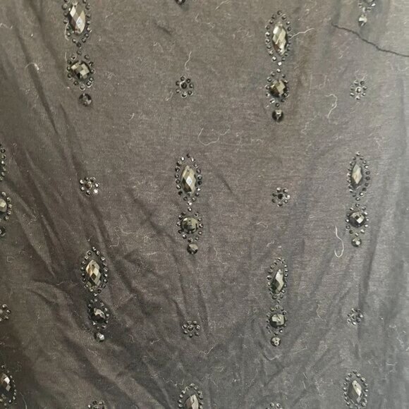 H&M Embellished Mock Neck Cap-sleeved Tee-shirt‎ Women's Top - Picture 5 of 7